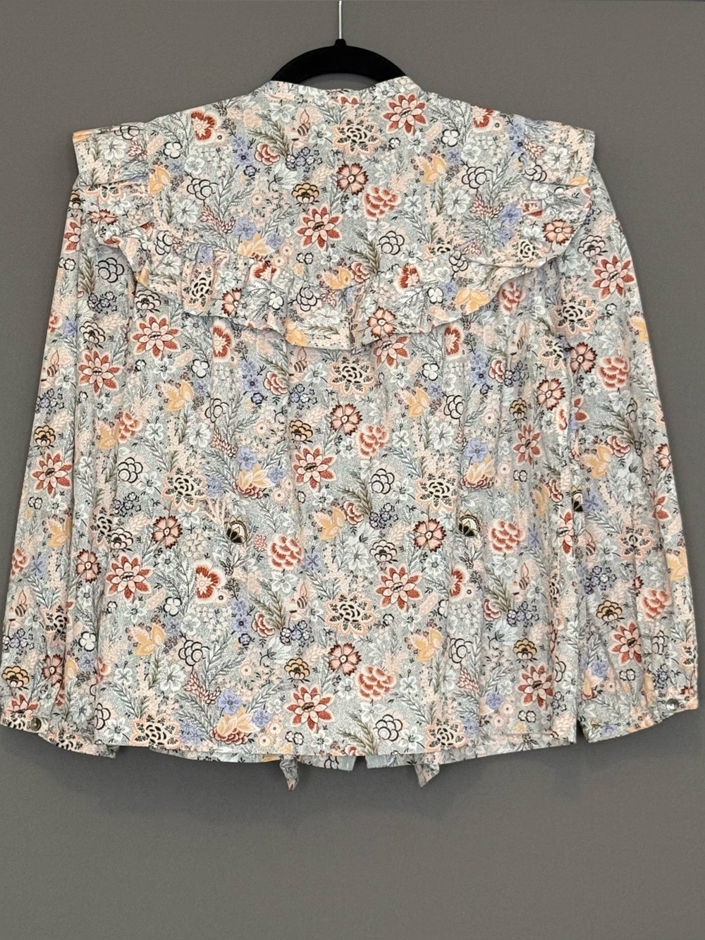 La Vie Rebecca Taylor Floral Ruffle Blouse Womens S Cottagecore Prarie - Picture 2 of 7